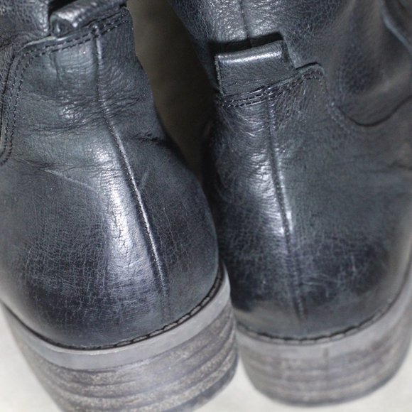 Vince Camuto Size 75 Black Decorative Lacing Riding Boots - Picture 3 of 8